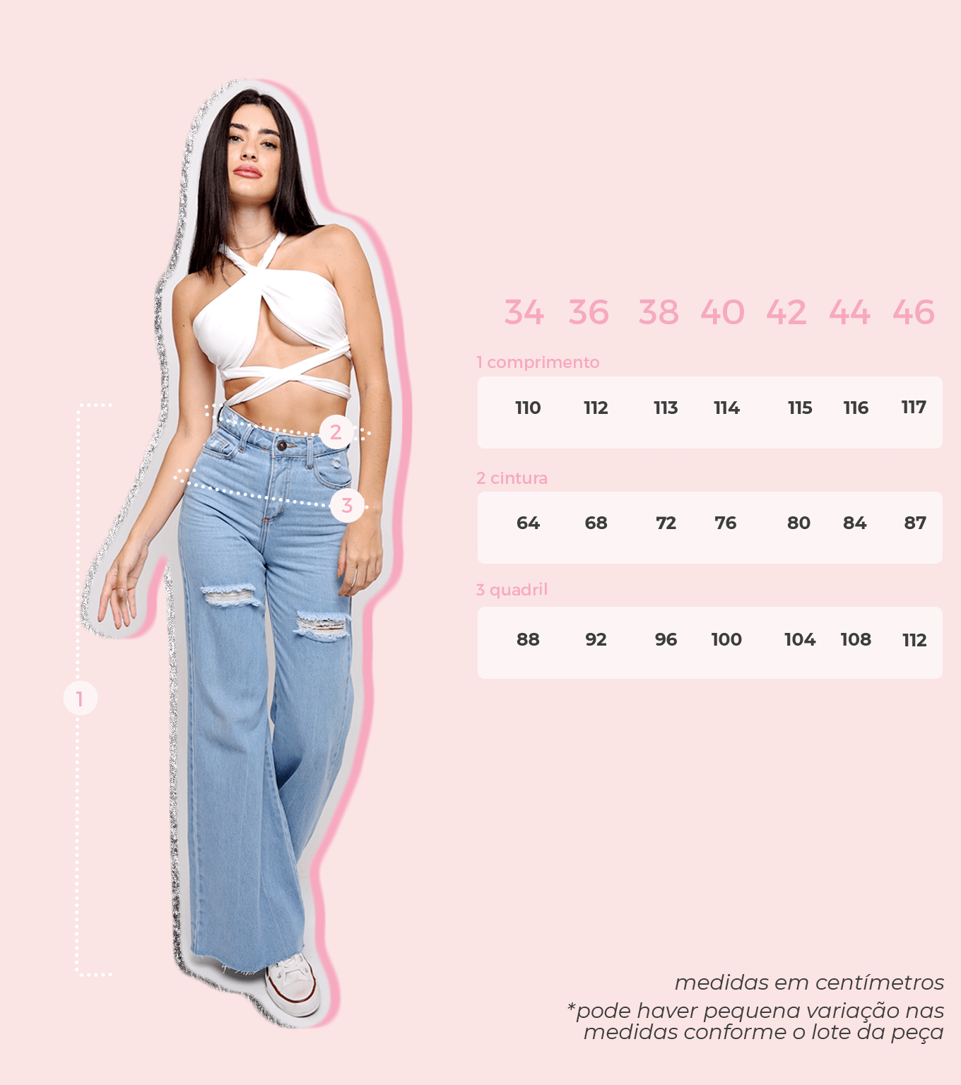 calça jeans wide leg reset mundo lolita - mundololita