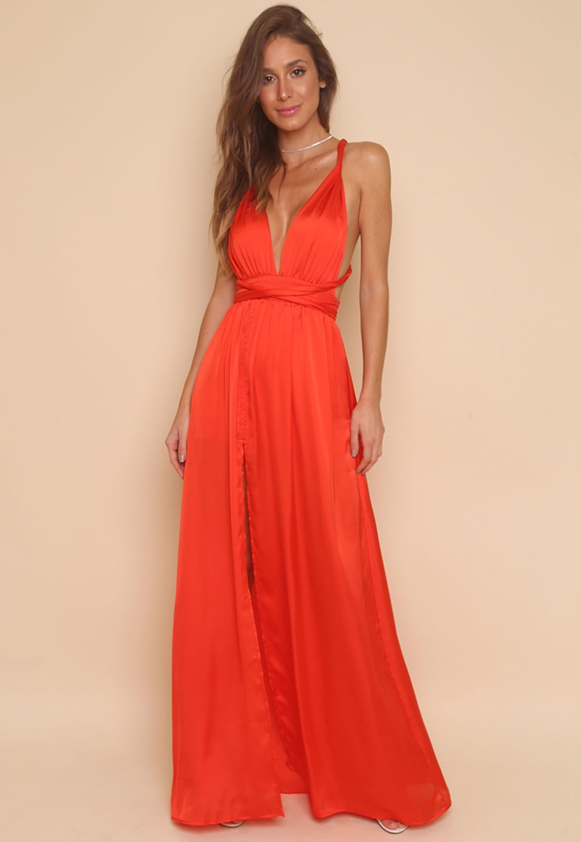 vestido coral