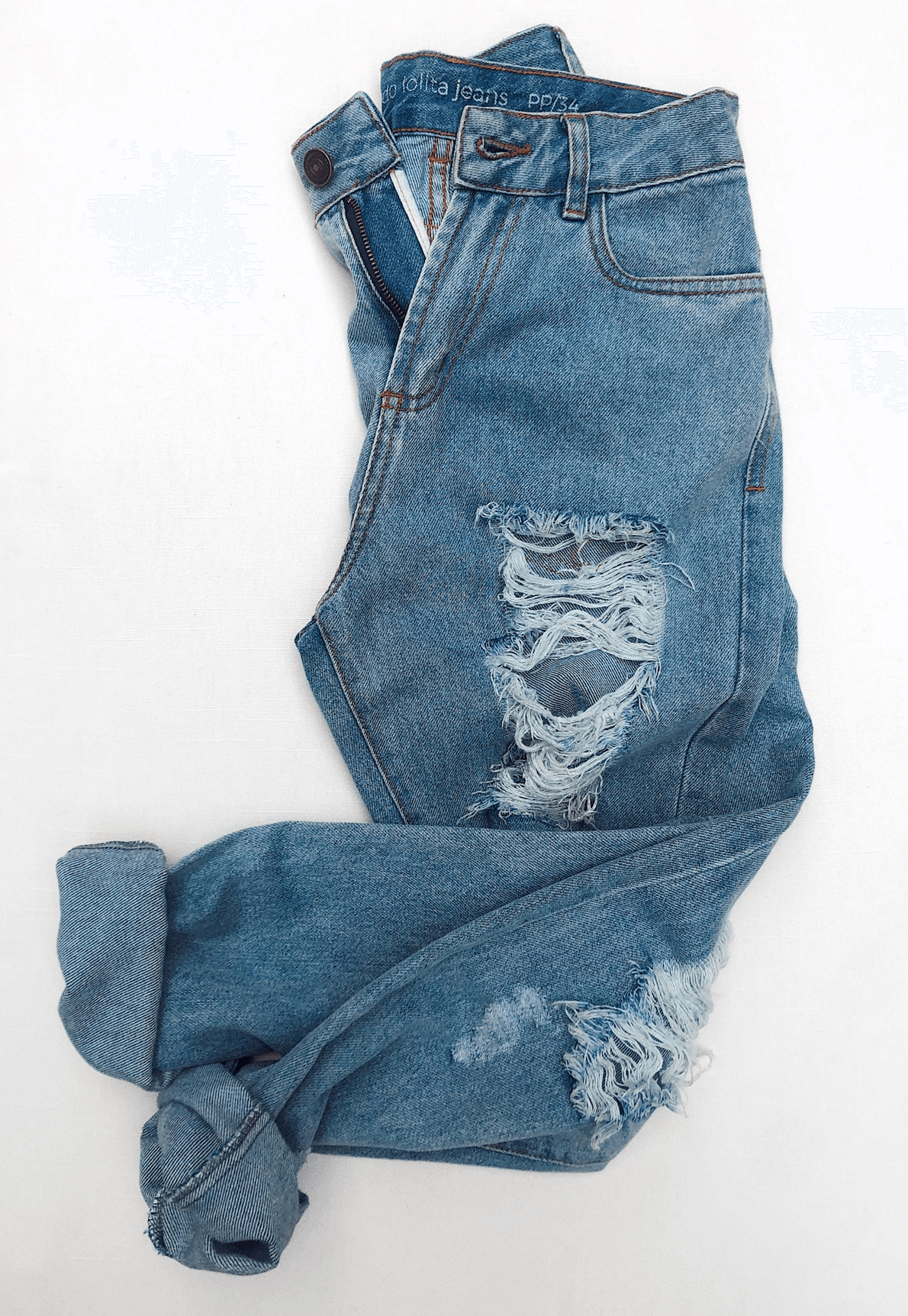 calça baggy destroyed